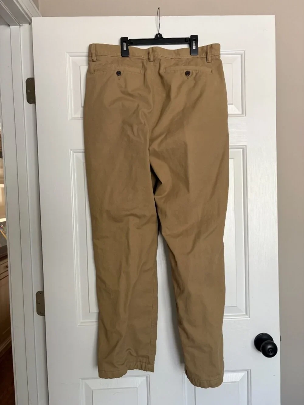 Land's End Men's Khaki Chino Pants Size 35 Classic Straight Leg Casual
